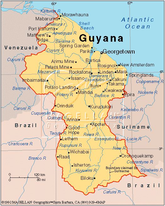 google maps guyana